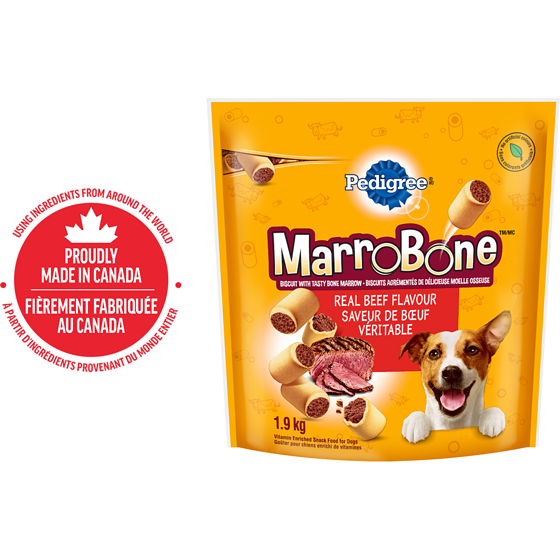 Pedigree Gâteries pour chiens adultes Marrobone saveur de bœuf véritable 1.9 kg, 0,60 $/100g