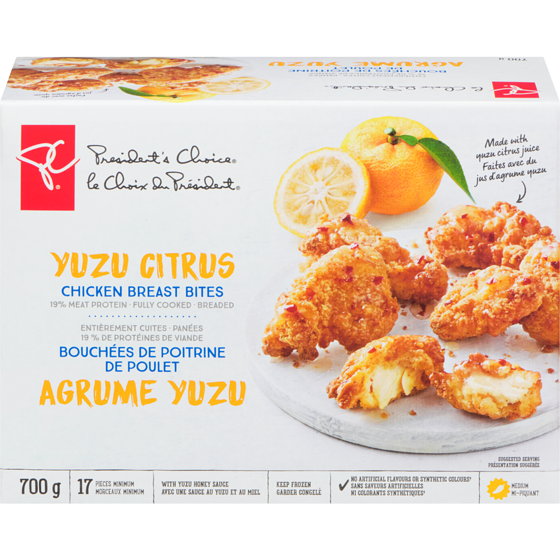 Bouchées de poitrine de poulet à l'agrume yuzu PC 