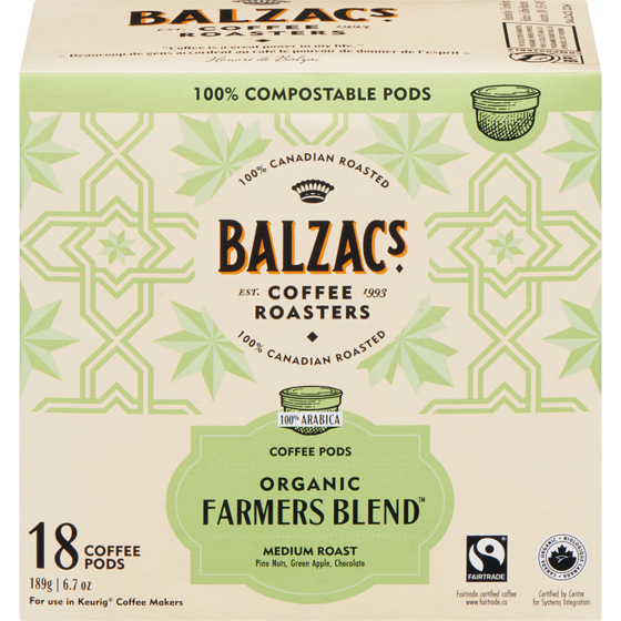 Balzac's Marble Roast Bright Complex Coffee Pods 189 g, $11.11/100g