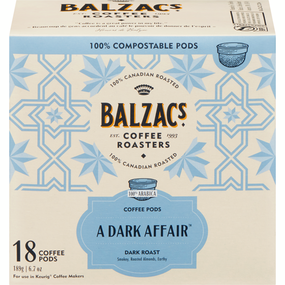 Balzac's Dark Affair Coffe Pods 189 g, $11.11/100g