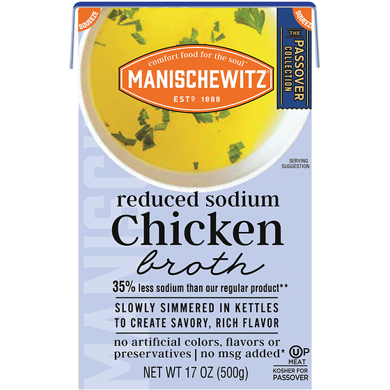 Manischewitz Chicken Broth, Reduced Sodium 481 g, $1.04/100g