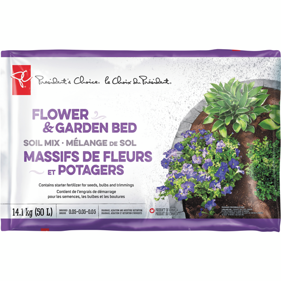 Mélange de sol pour massifs de fleurs et potagers, 50L PC