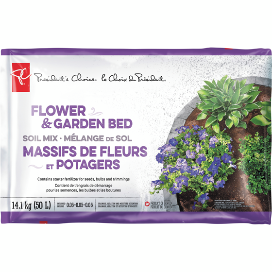 Mélange de sol pour massifs de fleurs et potagers, 50L PC 