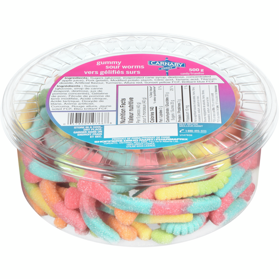 Carnaby Sweet Gummy Sour Worms  500 g, $1.40/100g