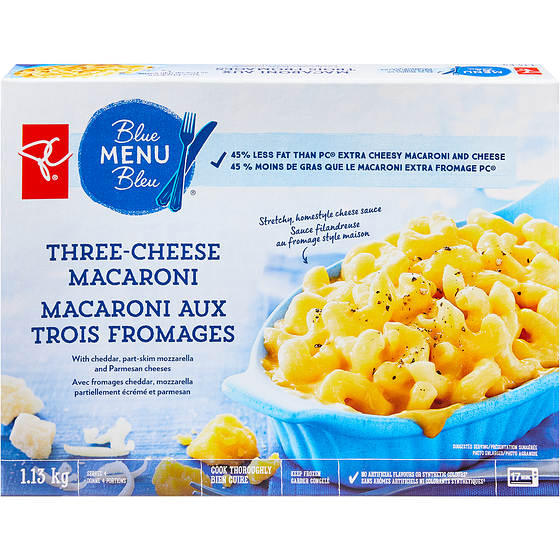 PC Menu Bleu Macaronis au fromage 1.13 kg, 1,00Â $/100g