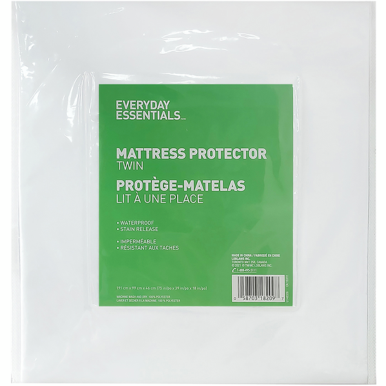 Everyday Essentials Protège-matelas, lit 1 place 1 ea, 24,00 $/1ch