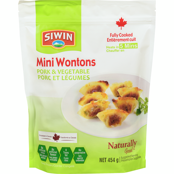Siwin Pork & Vegetable Mini Wontons 454 g, $1.54/100g