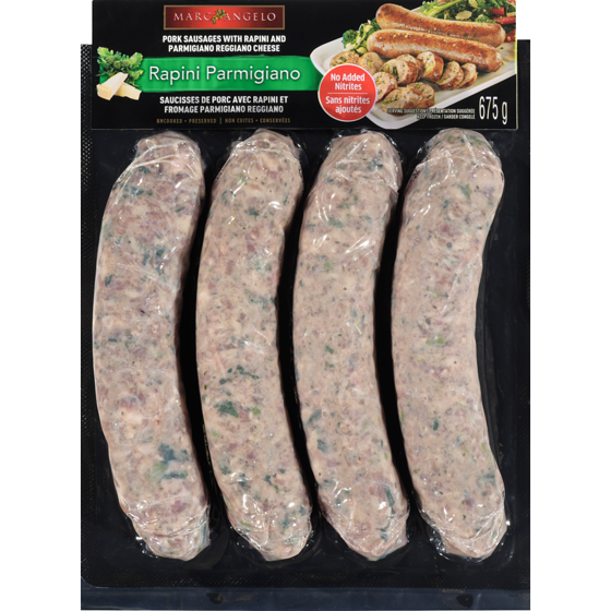 Marcangelo Pork Sausages with Rapini & Parmigiano Reggiano Cheese 675 g, $1.33/100g