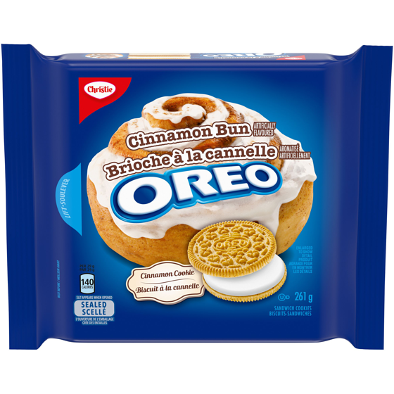 Christie OREO Brioche à la cannelle, emballables, grignotables et toujours trempés 261 g, 1,15 $/100g