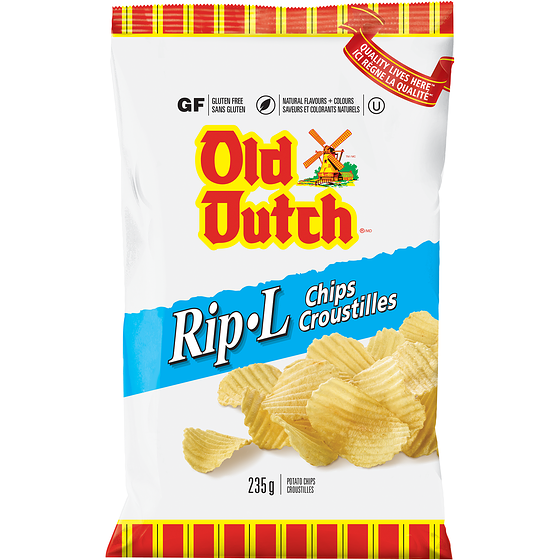 Old Dutch Plain Chips 235 g, $2.12/100g
