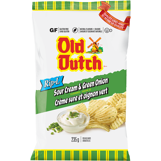 Old Dutch Cream & Onion Chips 235 g, $2.12/100g