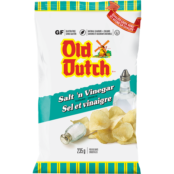 Old Dutch Salt and Vinegar Chips 235 g, $2.12/100g