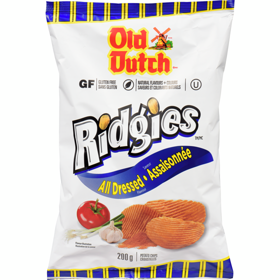 Old Dutch Potato Chips All Dressed Flavour 200 g, $2.50/100g