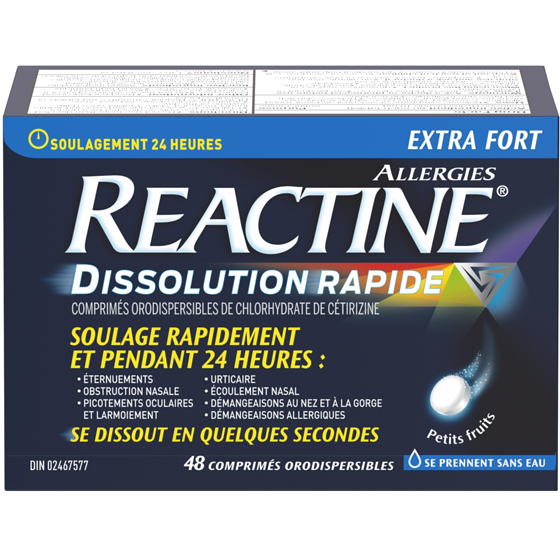 Réactine Comprimés Extra Fort Dissolution rapide 48 ea, 0,85 $/1ch