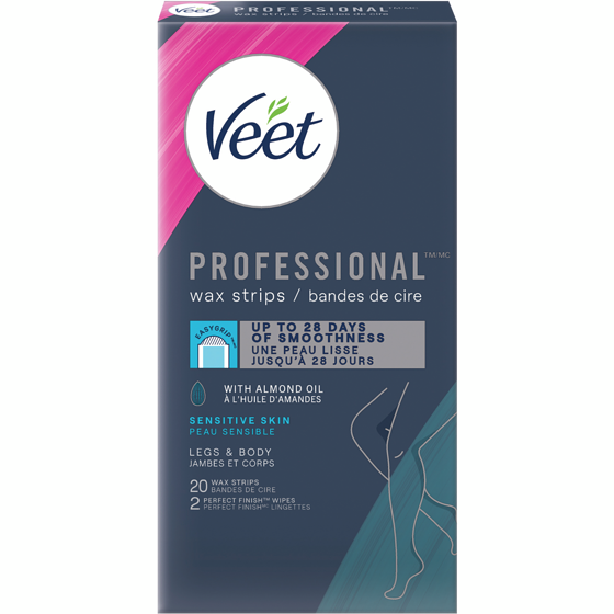 Veet Professional Wax Strips for Legs & Body, Sensitive Skin 20 ea, $0.67/1ea