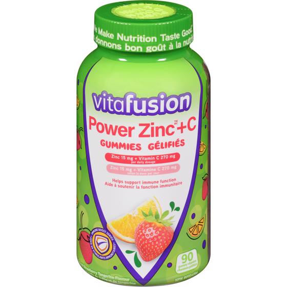 Vitafusion Power Zinc + C Gummy Vitamins 90 ea, $0.28/1ea