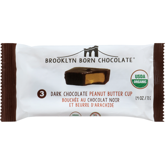 Brooklyn Born Chocolate 3 Dark Chocolate Peanut Butter Cup 39.68 g, $8.29/100g