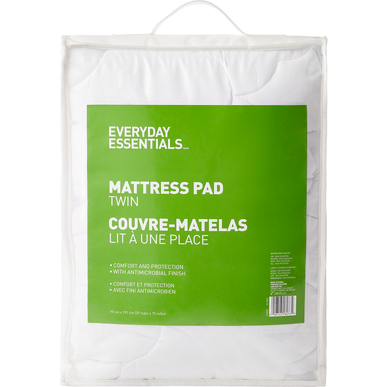 Everyday Essentials Couvre-matelas, lit 1 place 1 ea, 24,00 $/1ch