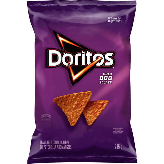 Doritos Chips tortilla aromatisées BBQ éclaté 235 g, 1,69 $/100g