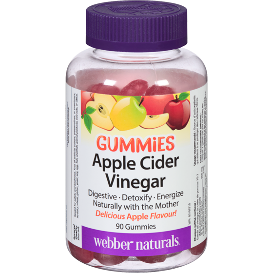 Webber Naturals Gummies Apple Cider Vinegar 90 ea, $0.28/1ea