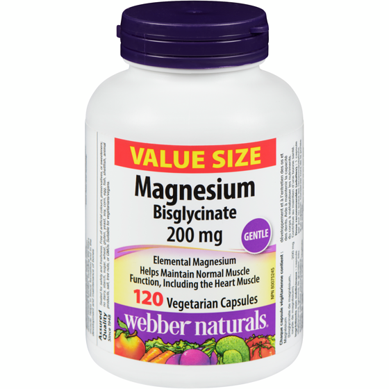 Webber Naturals Magnesium Bisglycinate Value Size 120 ea, $0.15/1ea