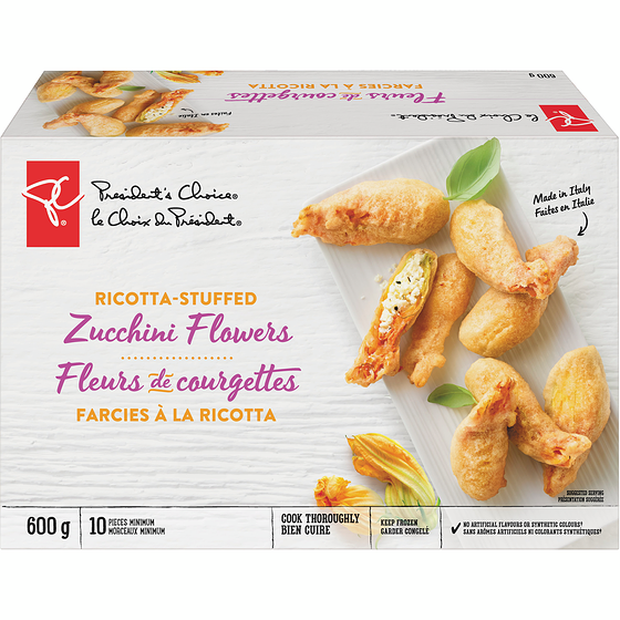 Fleurs de courgettes farcies à la ricotta PC