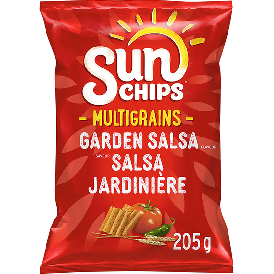 Sun-Chips Collations multigrains saveur Salsa jardinière 205 g, 2,68 $/100g