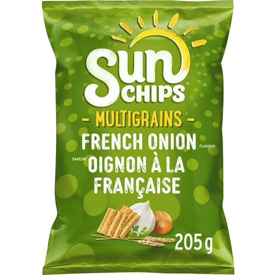 Sunchips French Onion flavour Multigrain Snacks 205 g, $2.68/100g
