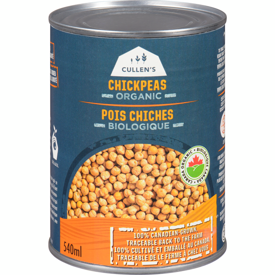 Cullen's Organic Canned Chickpeas 540 ml, $1.02/100ml
