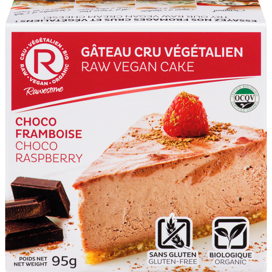Rawesome Raw Vegan Cake Choco Raspberry 95 g, $8.41/100g