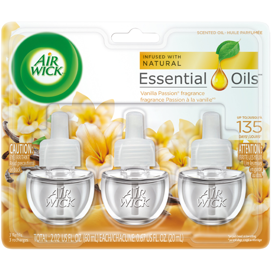 Air Wick Plug-in Air Freshener, Scented Oil Refills, Vanilla Passion, 3 Refills 20 ml, $94.95/100ml