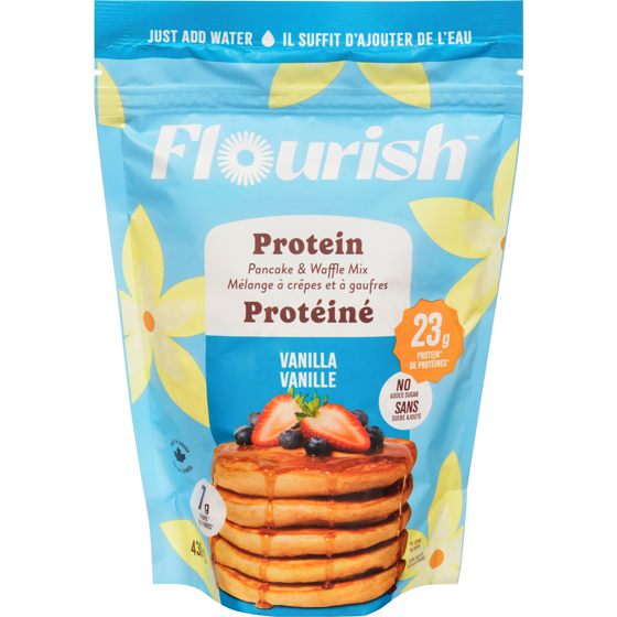 Flourish Protein Pancake & Waffle Mix Vanilla 430 g, $2.56/100g