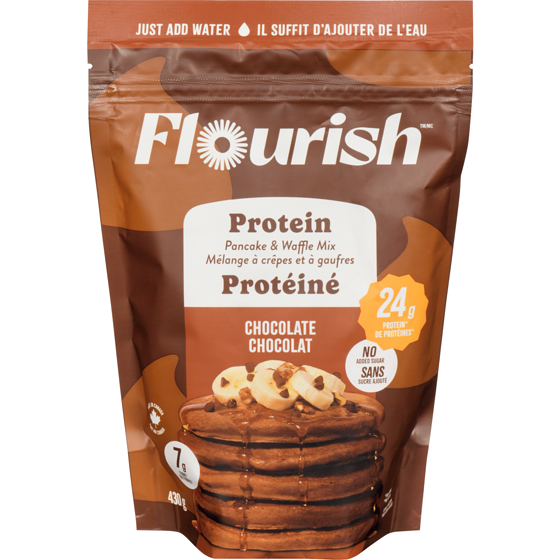 Flourish Protein Pancake & Waffle Mix Chocolate 430 g, $2.90/100g