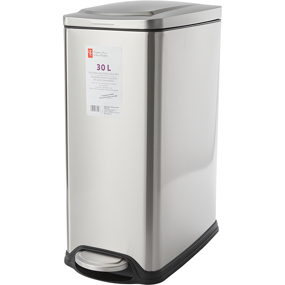 President's Choice 30L Stainless Steel Slim Step Bin 1 ea, $60.00/1ea