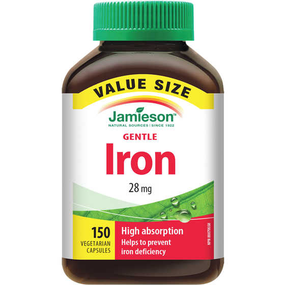 Jamieson Gentle Iron 28 mg Value 150 ea, $0.14/1ea