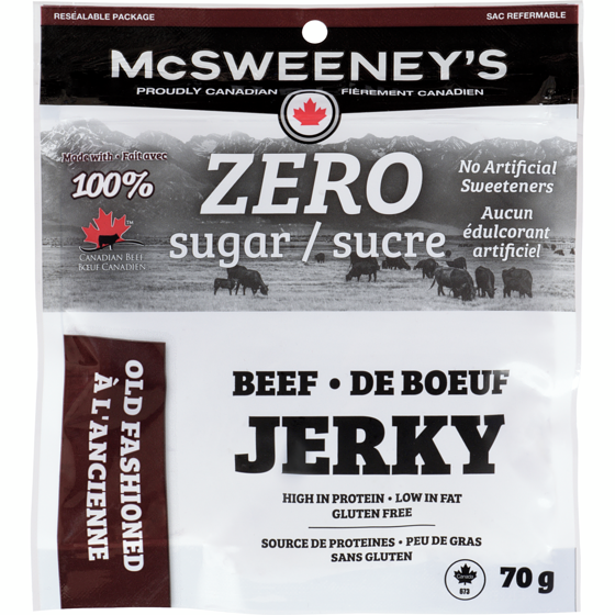 McSweeneys Beef Jerky Zero Sugar Old Fashioned 70 g, $11.41/100g