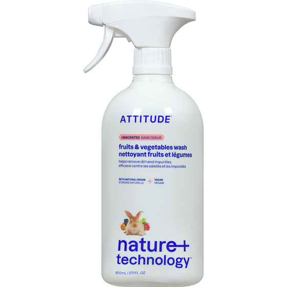 Attitude Fruit & Vegetable Wash  800 ml, $0.75/100ml
