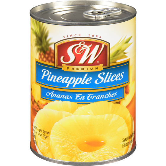 S&W Pineapple Slices In Extra Light Syrup 540 ml, $0.61/100ml