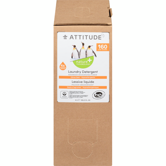Attitude ATTI DETERG LESSIV ZESTE AGRUM 4 l, 0,62 $/100ml