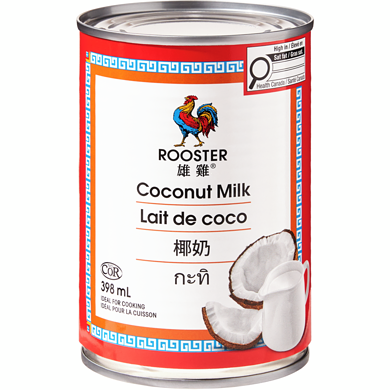 Rooster Lait de coco 398 ml, 0,38 $/100ml