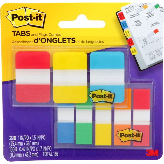 Post it Post-it® Tabs and Flags Combo Pack 1 ea, $8.00/1ea