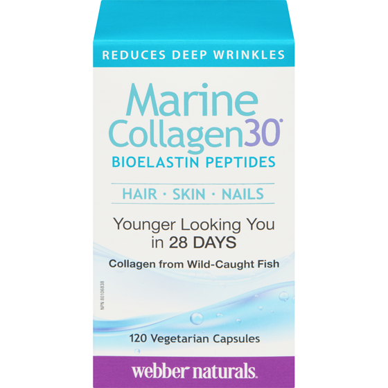 Webber Naturals Marine Collagen30 Bioelastin Peptides 120 Vegetarian Capsules 120 ea, $0.22/1ea