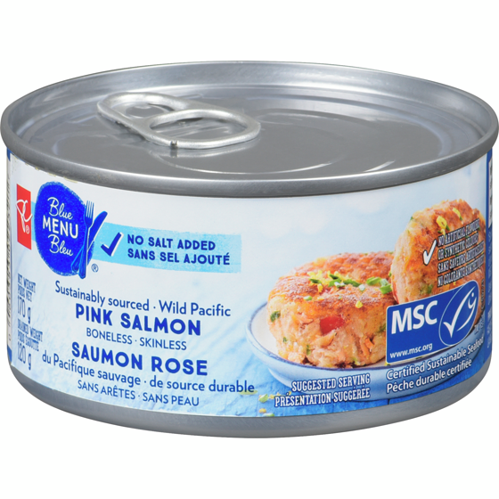 President's Choice Wild Pacific Pink Salmon, Sustainably Sourced  170 g, $2.65/100g