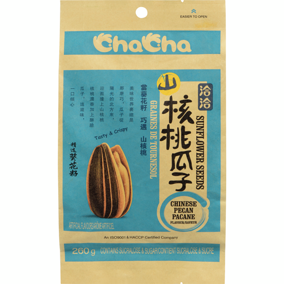 Cha Cha Sunflower Seeds, Chinese Pecan Flavour 260 g, $1.27/100g