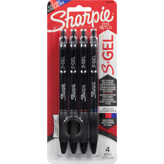Sharpie Retractable Gel Pen, 0.7mm, Business Assorted Colours, 4 Pack 4x1.0 ea, $2.13/1ea