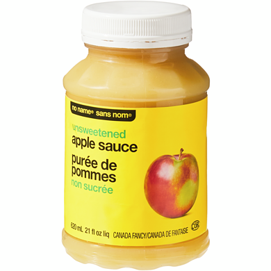 No Name Unsweetened Apple Sauce 620 ml, $0.32/100ml