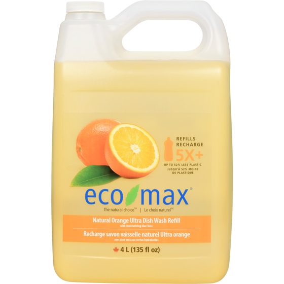 Eco-Max Eco-Max Savon Vaisselle Orange 4 l, 0,42 $/100ml