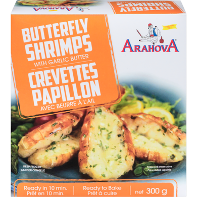 Arahova Butterfly Shrimp 300 g, $5.50/100g