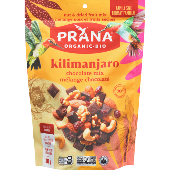 Prana Mélange Chocolat Deluxe Kilimanjaro Format Familial 310 g, 3,87 $/100g