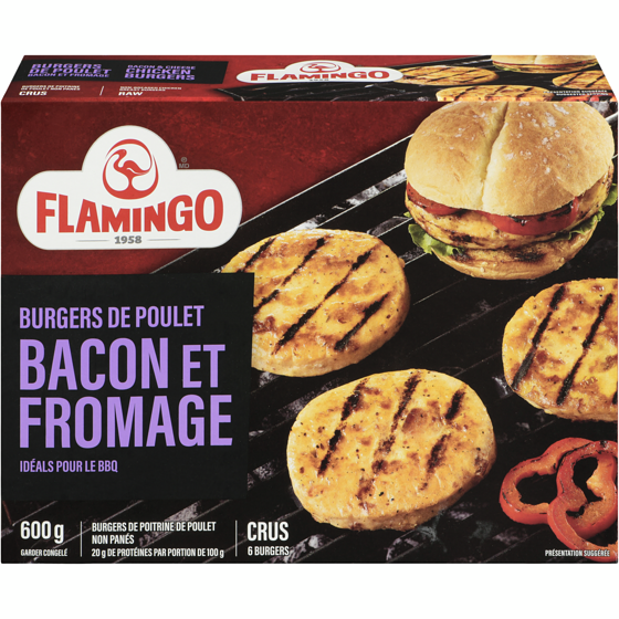Flamingo FLAMINGO BURGER POUL BAC FROM 600 g, 2,67 $/100g